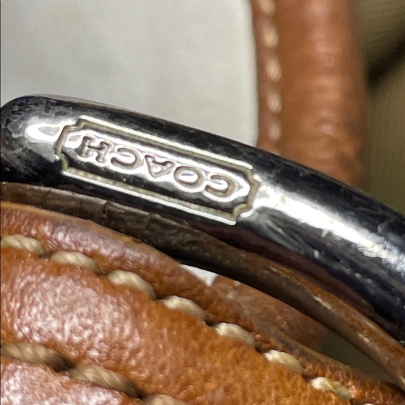 Coach Elegant White and Brown Leather Hobo Bag - Picture 13 of 16